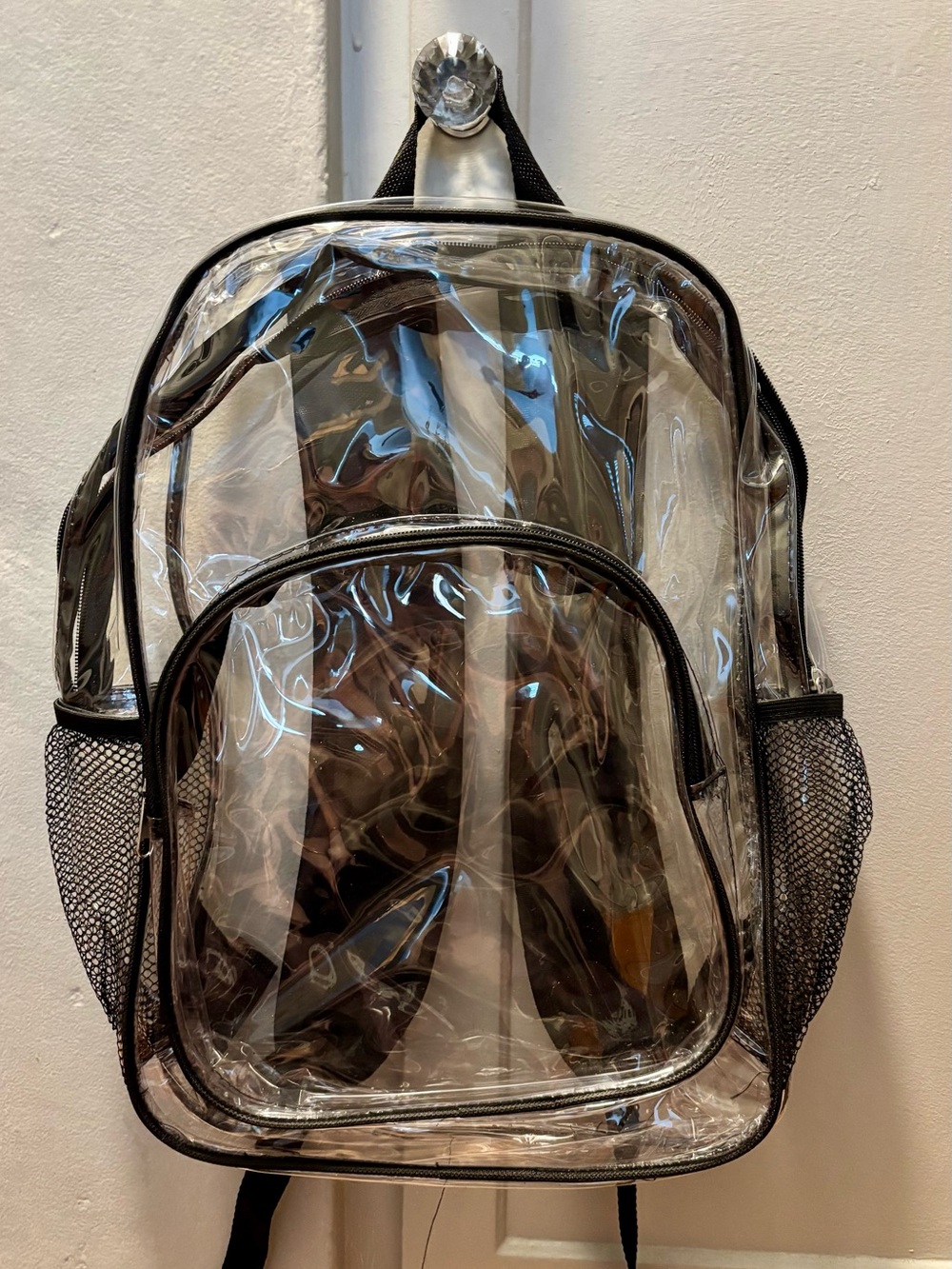 Clear Backpack with Black Trim